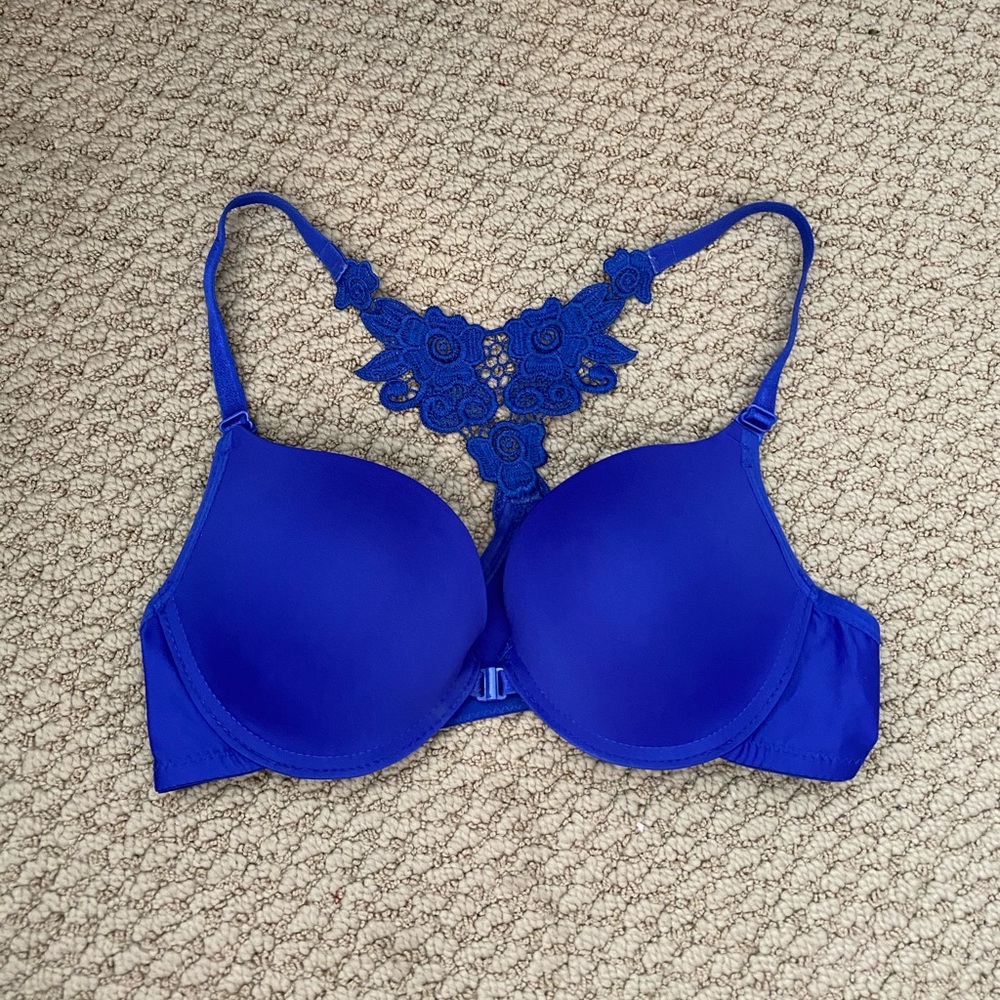Royal blue push up bra size 36B
